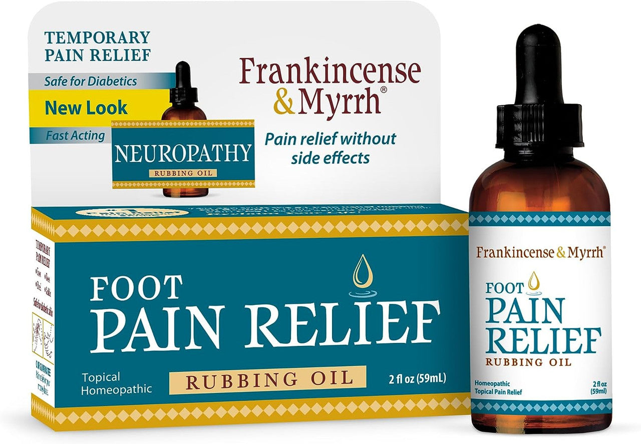 Frankincense And Myrrh Neuropathy Foot Pain Relief Homeopathic Rubbing Oil, 2 Oz